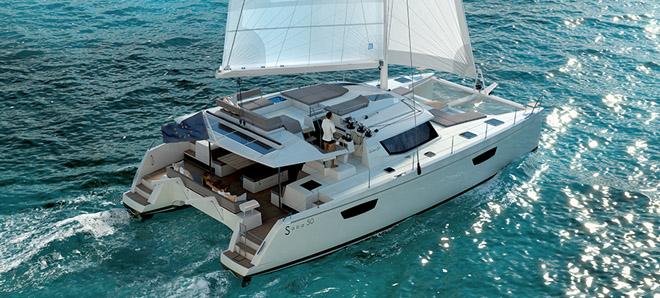 Saba 50 on the water © Fountaine Pajot http://www.fountainepajot.com.au/